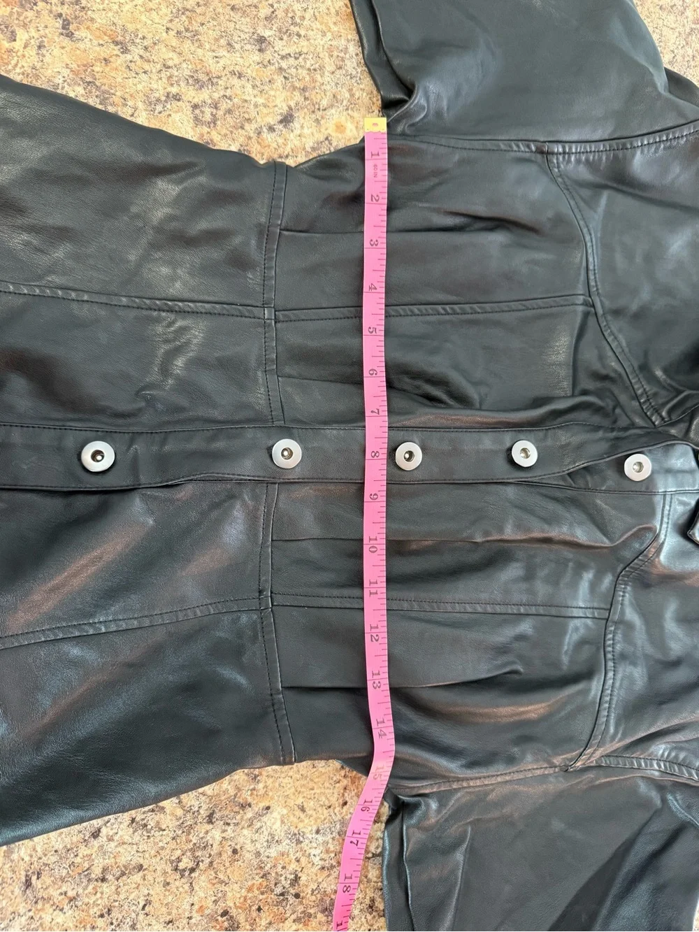 Free People Amber Vegan Leather Button Front Long Sleeve Mini Dress Black Size 4